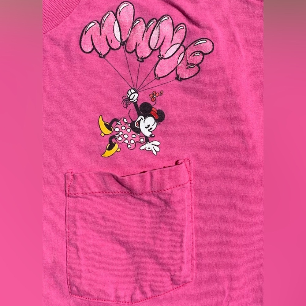 Minnie Mouse Balloon Vtg 1990s Disney Pocket T-Shirt 22.5x29